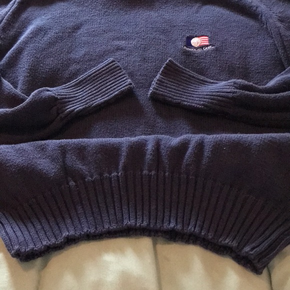 Mens Izod Club American Golf Blue 100% Egyptian Cotton Knit Sweater, Size Small - Picture 11 of 11